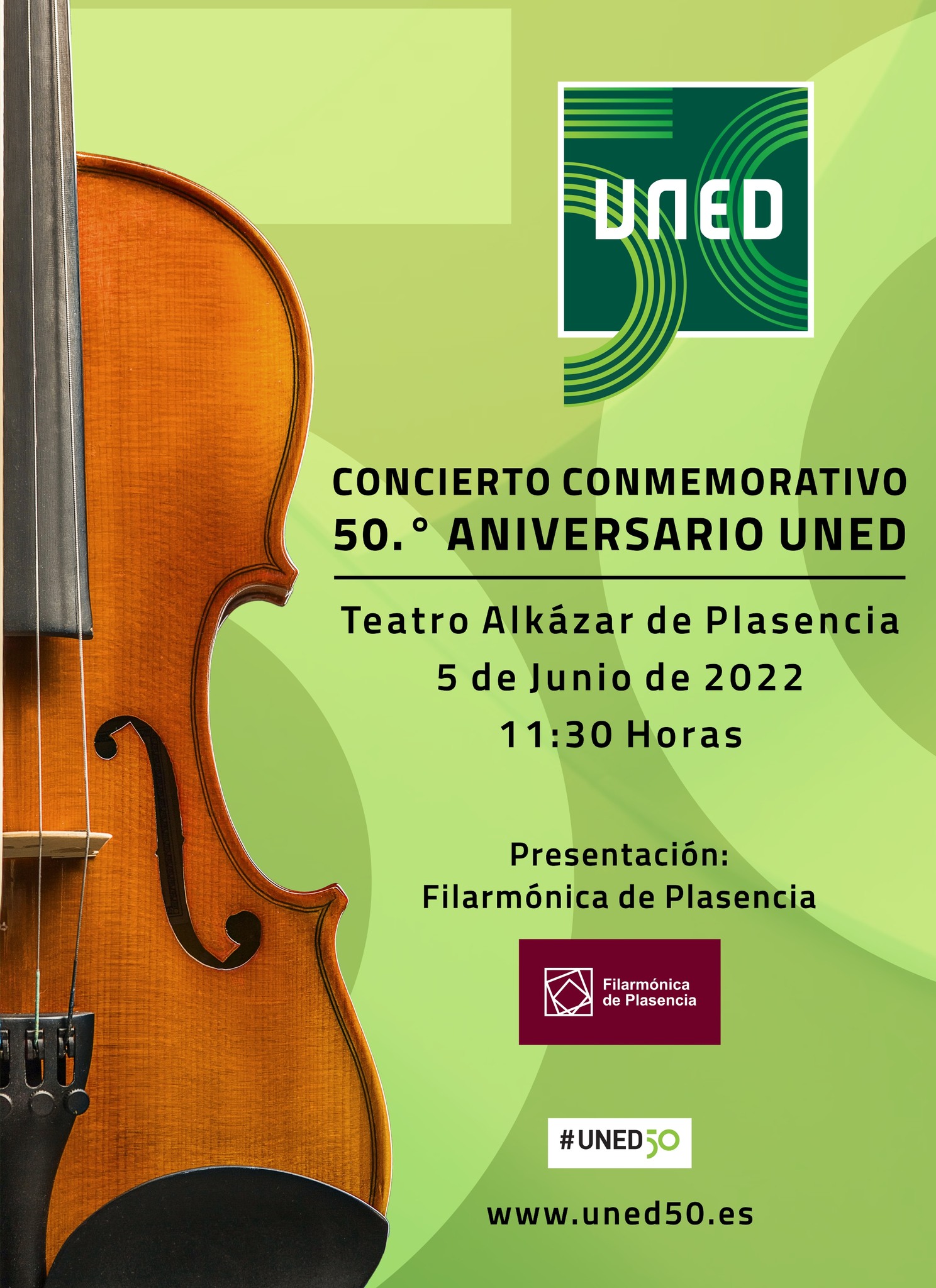 Filarmónica de Plasencia: 50º Aniversario de la UNED