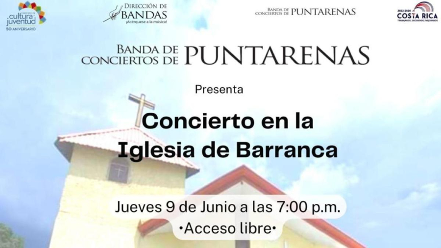 Concierto en Iglesia de Barranca | Banda de Conciertos de Puntarenas