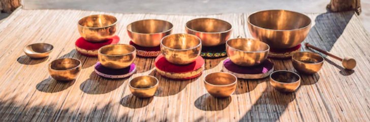 Taças tibetanas individual e concerto meditativo em grupo