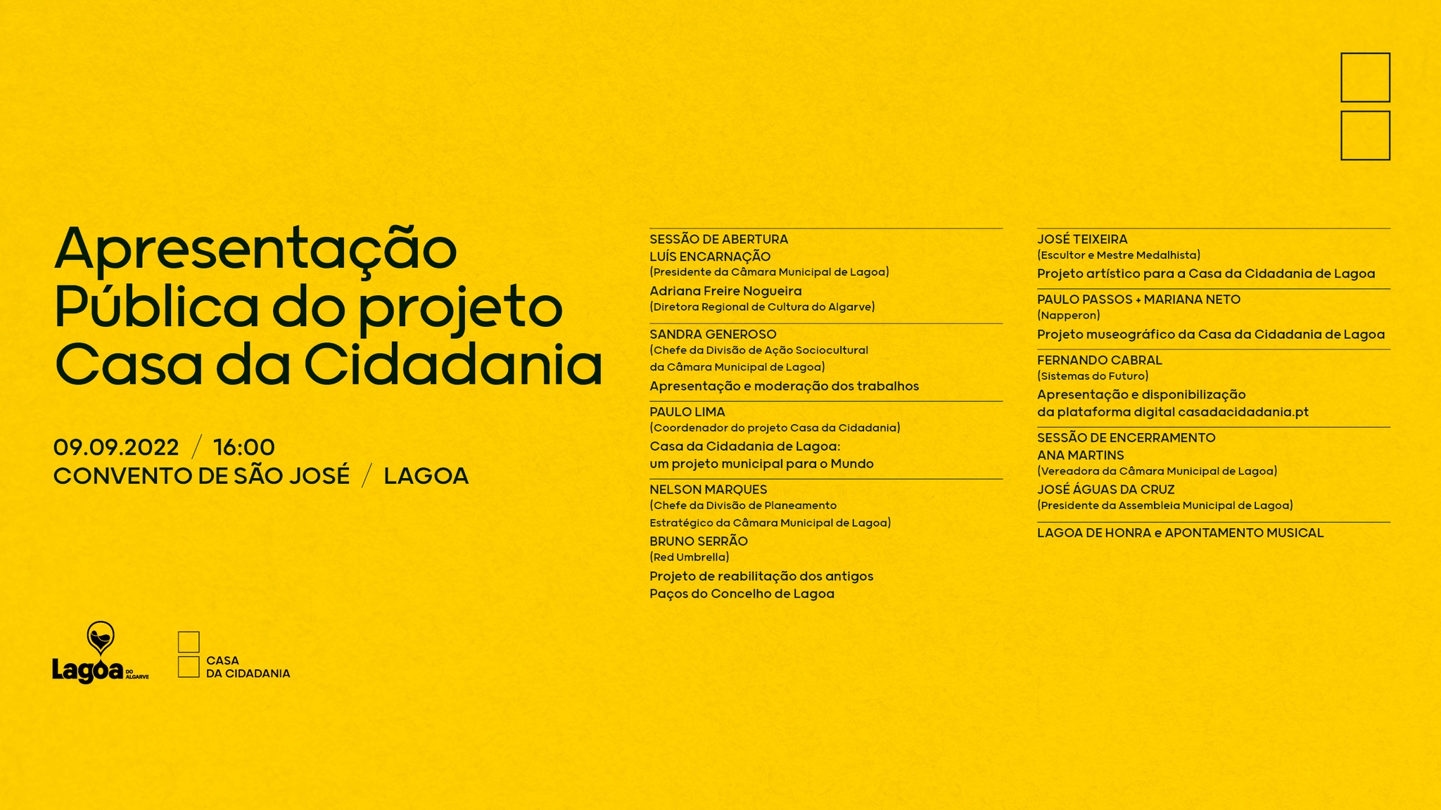 Apresentação Pública do projeto Casa da Cidadania