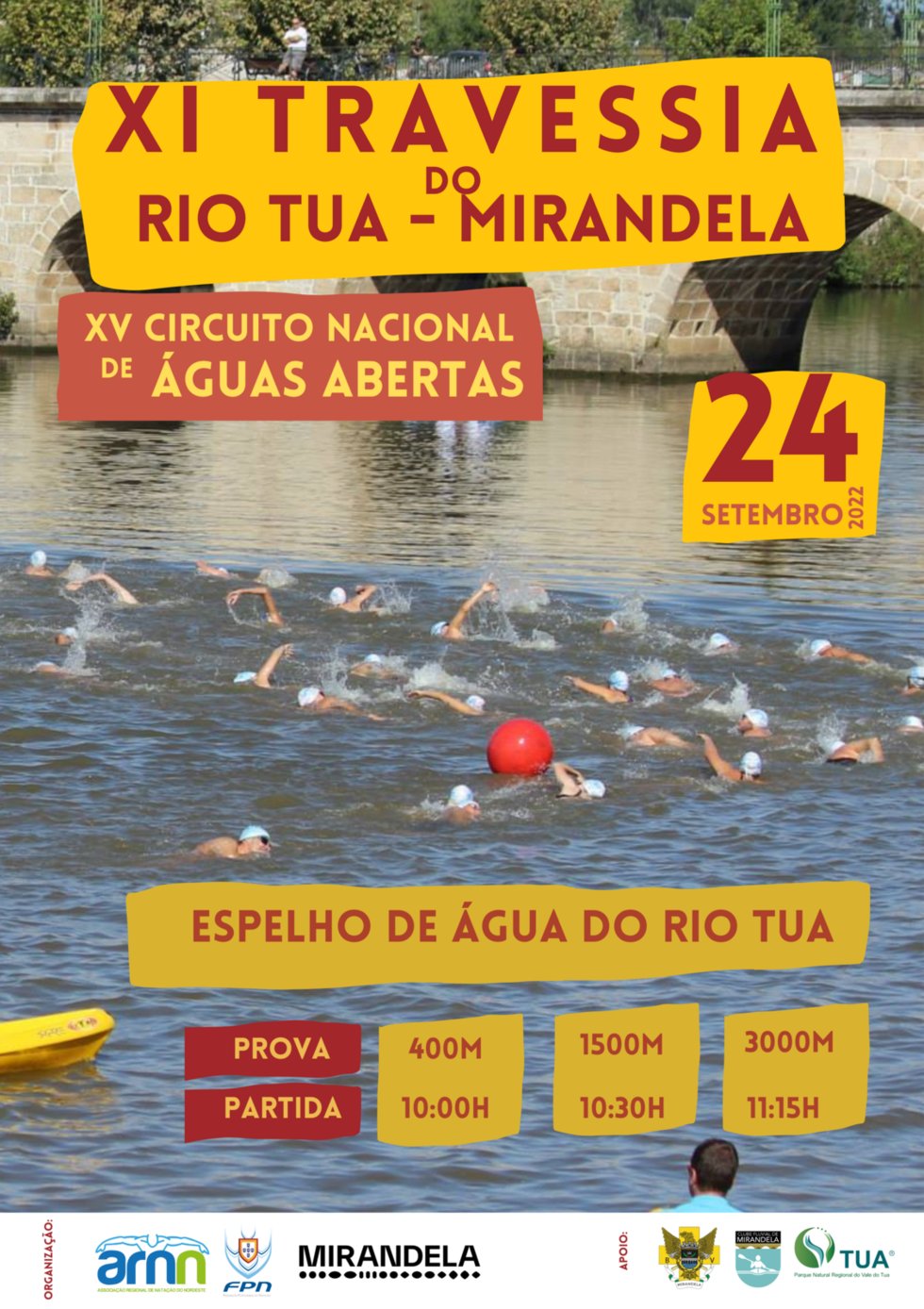 XI Travessia do Rio Tua a contar para o Circuito Nacional de Águas Abertas.