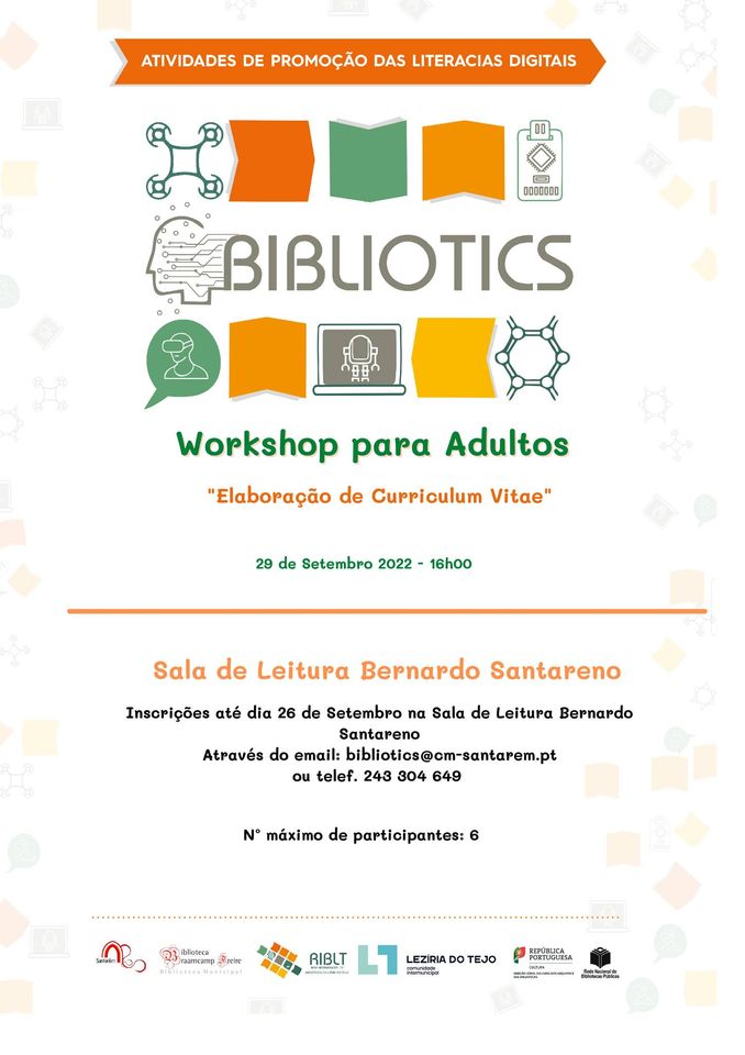 Workshop “Como elaborar um curriculum vitae” – para adultos | Sala de Leitura Bernardo Santareno