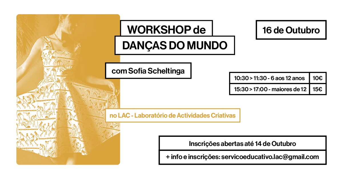 Workshop de DANÇAS DO MUNDO, com Sofia Scheltinga