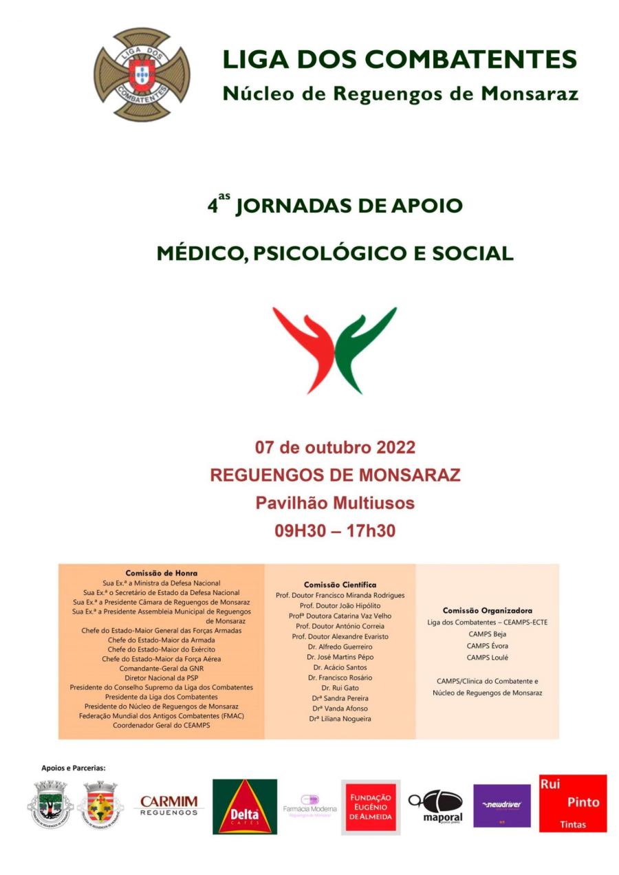 4.as Jornadas de apoio médico, psicológico e social | Liga dos Combatentes