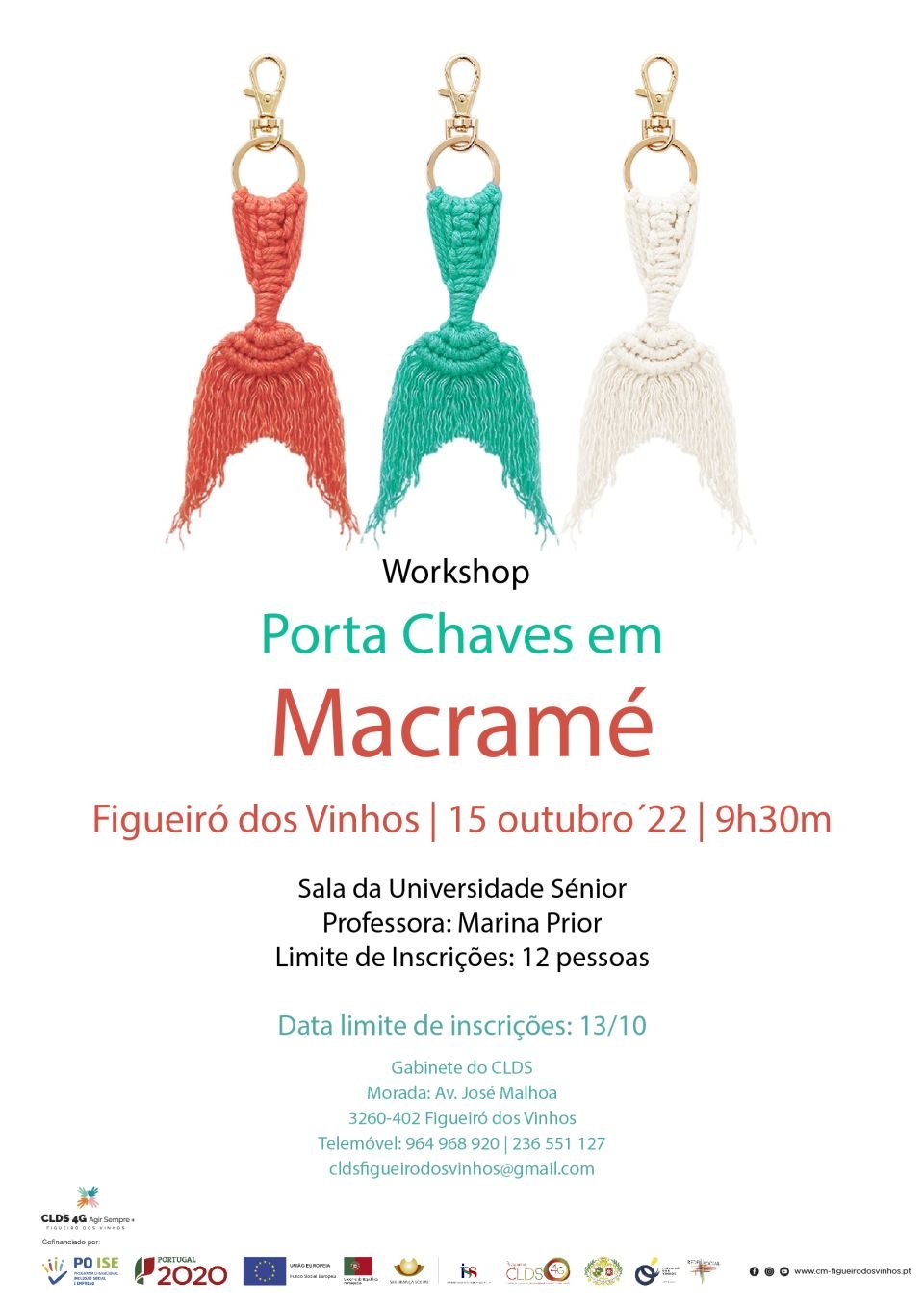 Workshop: 'Porta-Chaves em Macramé' - Inscrições Abertas