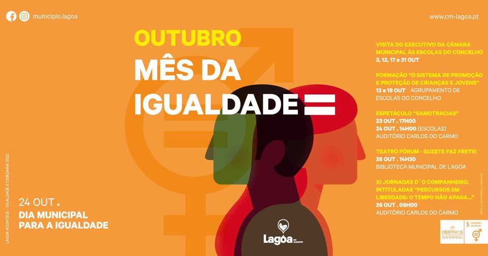 Outubro Mês da Igualdade | 24 de outubro Dia Municipal para a Igualdade