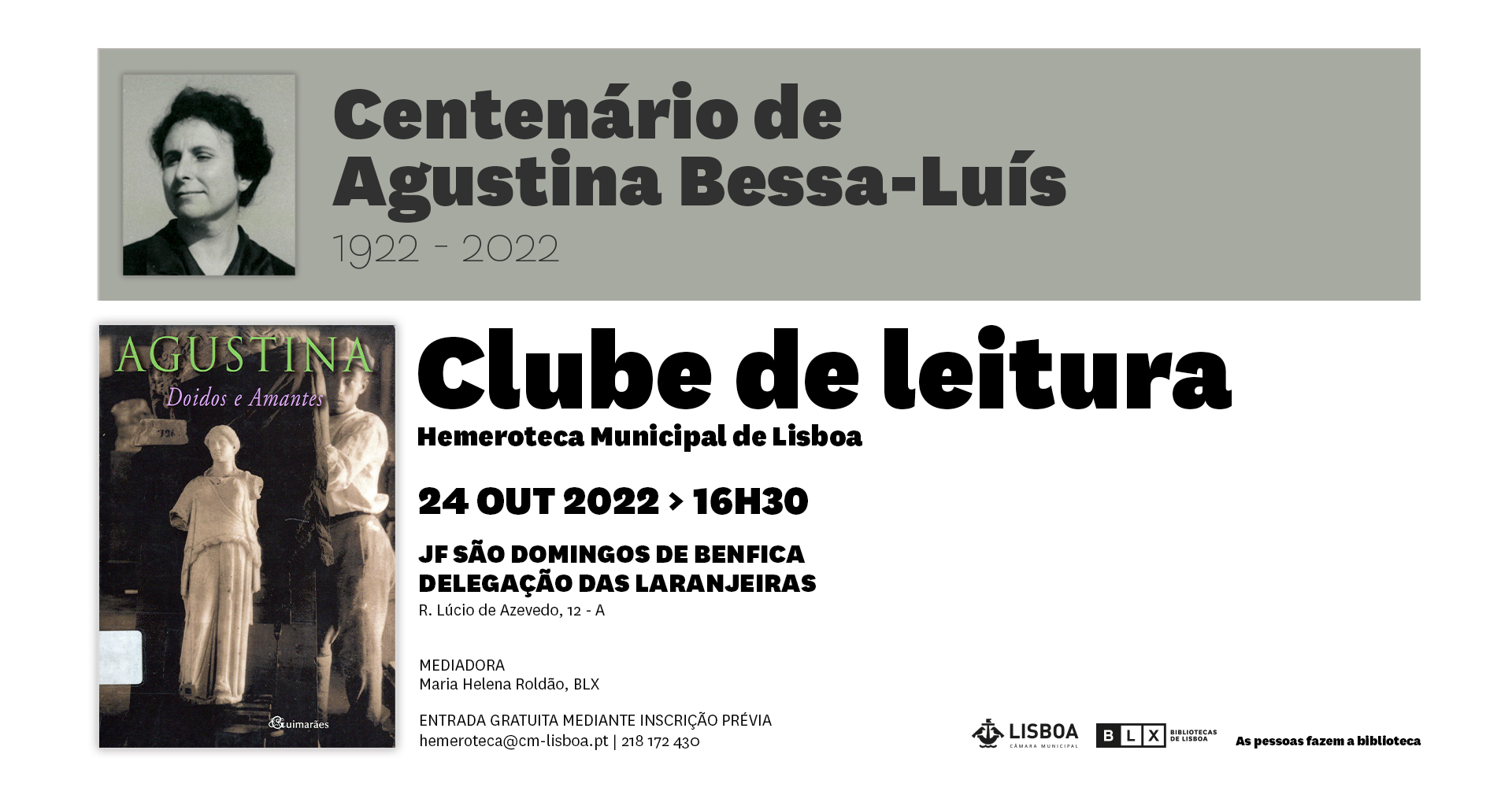 Clube de Leitura da Hemeroteca | Agustina Bessa-Luís