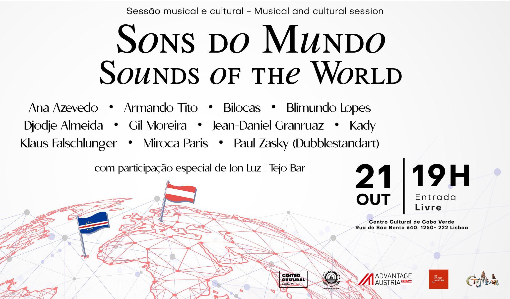 Sessão musical e cultural «Sons do Mundo - Sounds of the World»