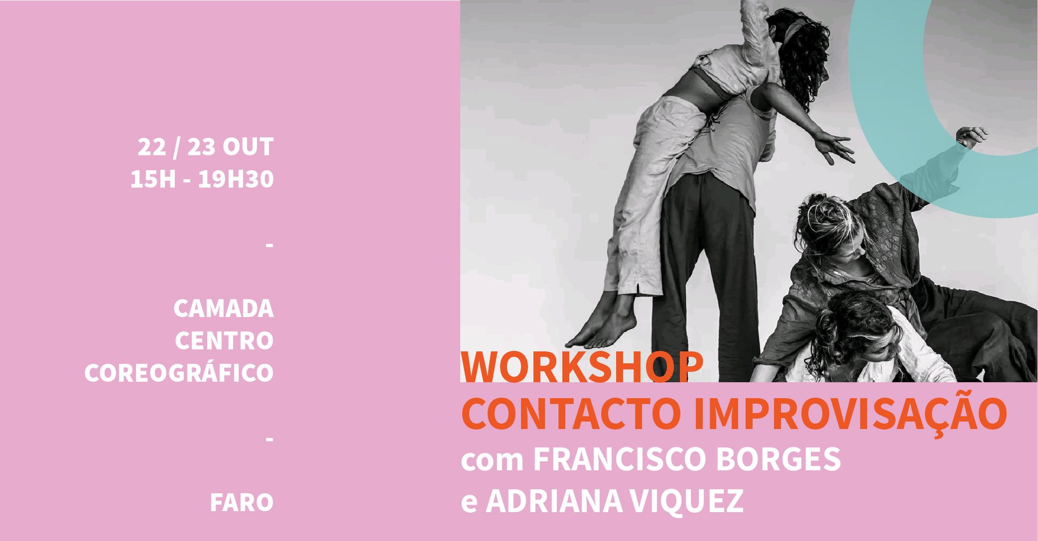 Workshop Contacto Improvisação com Francisco Borges e Adriana Viquez