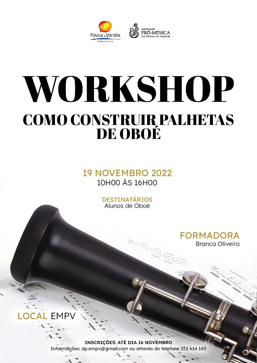 Workshop: 'Como construir palhetas de oboé'