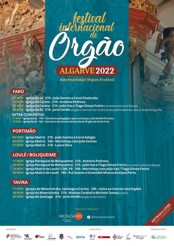 XV Festival de Órgão do Algarve 2022 | Matteo Cordioli (órgão) e Michele Tomaz (canto)