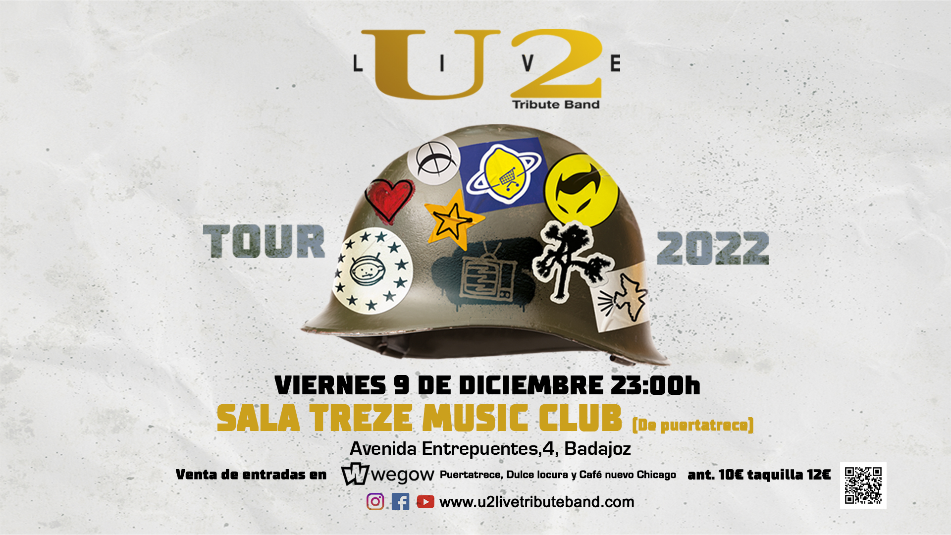 U2LIVE Concierto Sala Treze Music Club (de puertatrece) (Badajoz)