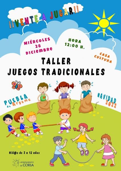 Taller de Juegos Tradicionales en Puebla de Argeme.