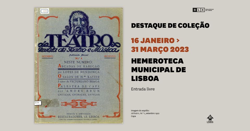 Centenário do periódico De Teatro: Revista de Teatro e Música