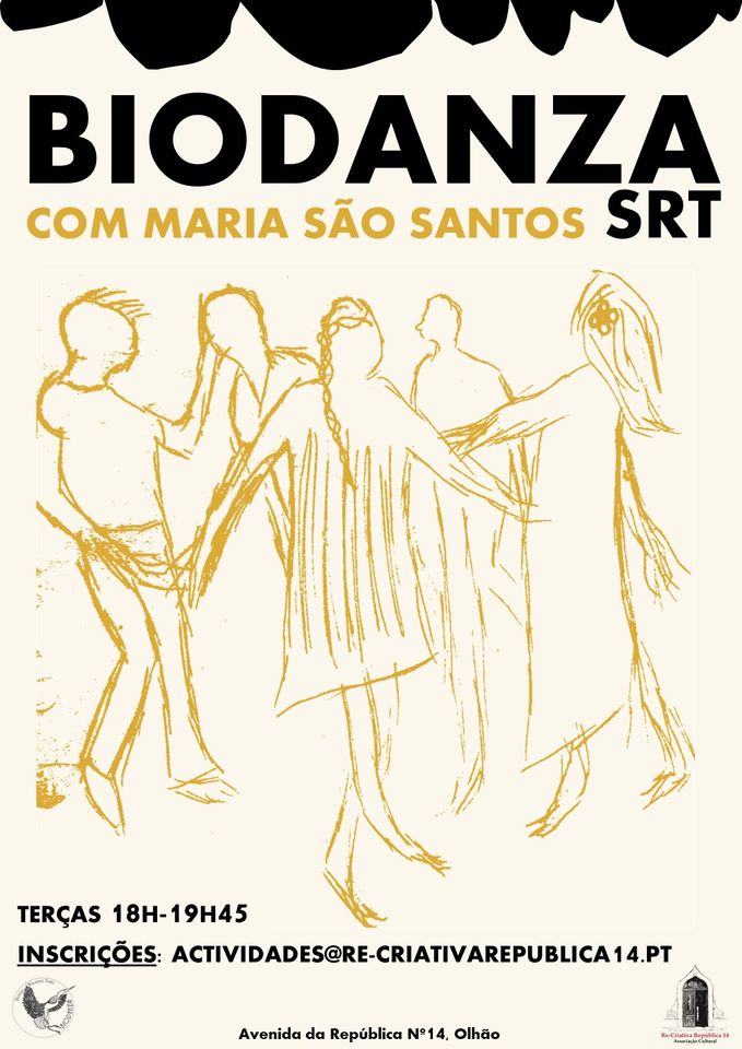 BIODANZA - com Maria São Santos - todas as terças-feiras das 18h às 19h.