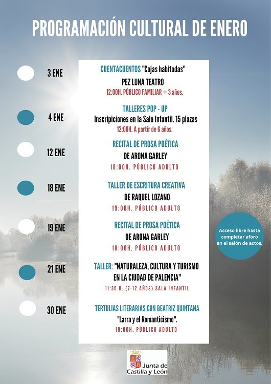 Actividades culturales. Enero 2023.