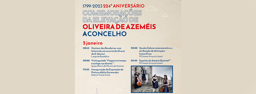 AMARA Quartet | Comemorações  do 224º Aniversário da Elevação de Oliveira de Azeméis a Concelho
