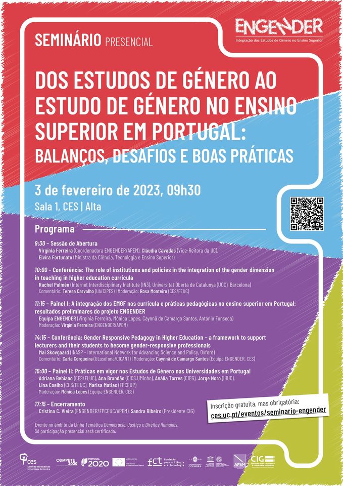 Seminário “Dos estudos de género ao estudo de género no ensino superior em Portugal'