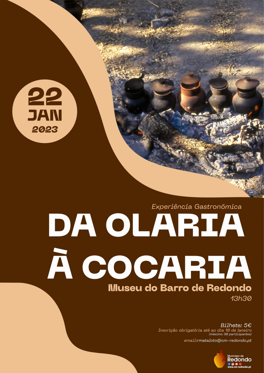 Experiência Gastronómica “Da Olaria à Cocaria” | 22 de janeiro | 13h30 | Museu do Barro de Redondo