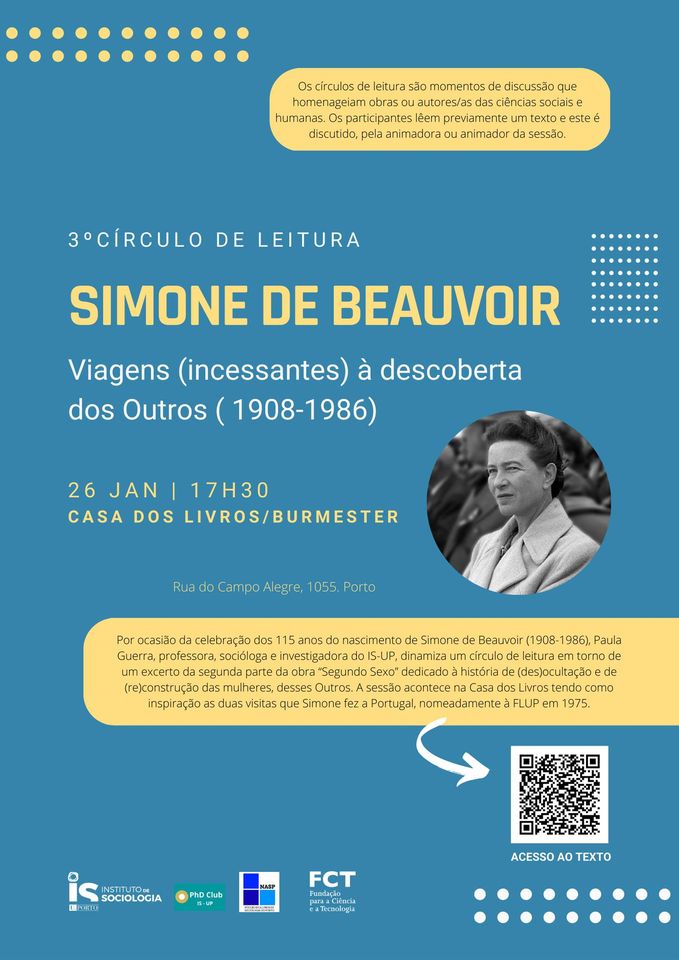 3º Círculo de Leitura | Simone de Beauvoir: Viagens (incessantes) à descoberta dos Outros