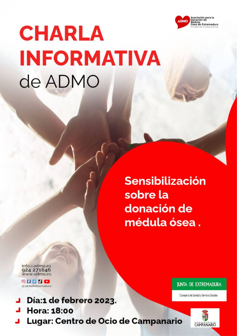 Charla Informativa: ‘ADMO’ sensibilizará sobre la importancia de la donación de Médula Ósea