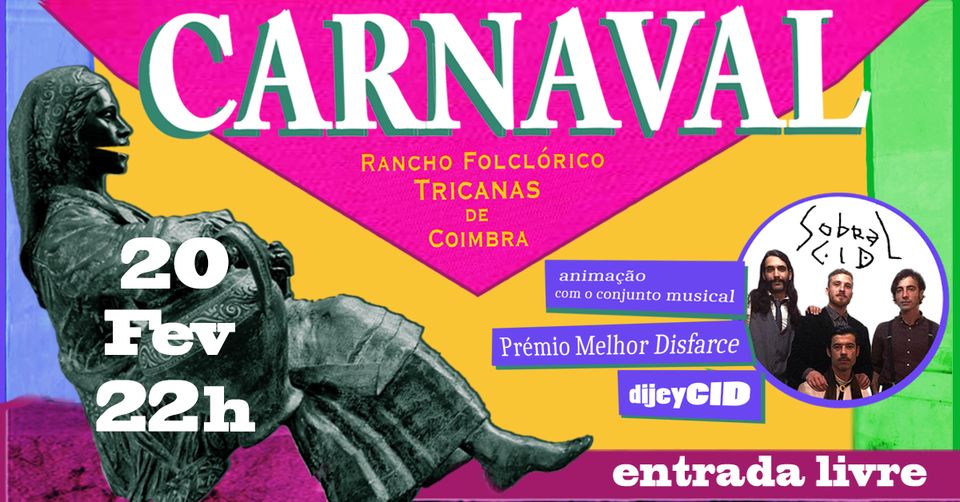 Carnaval no Rancho Folclórico das Tricanas de Coimbra | Entrada livre