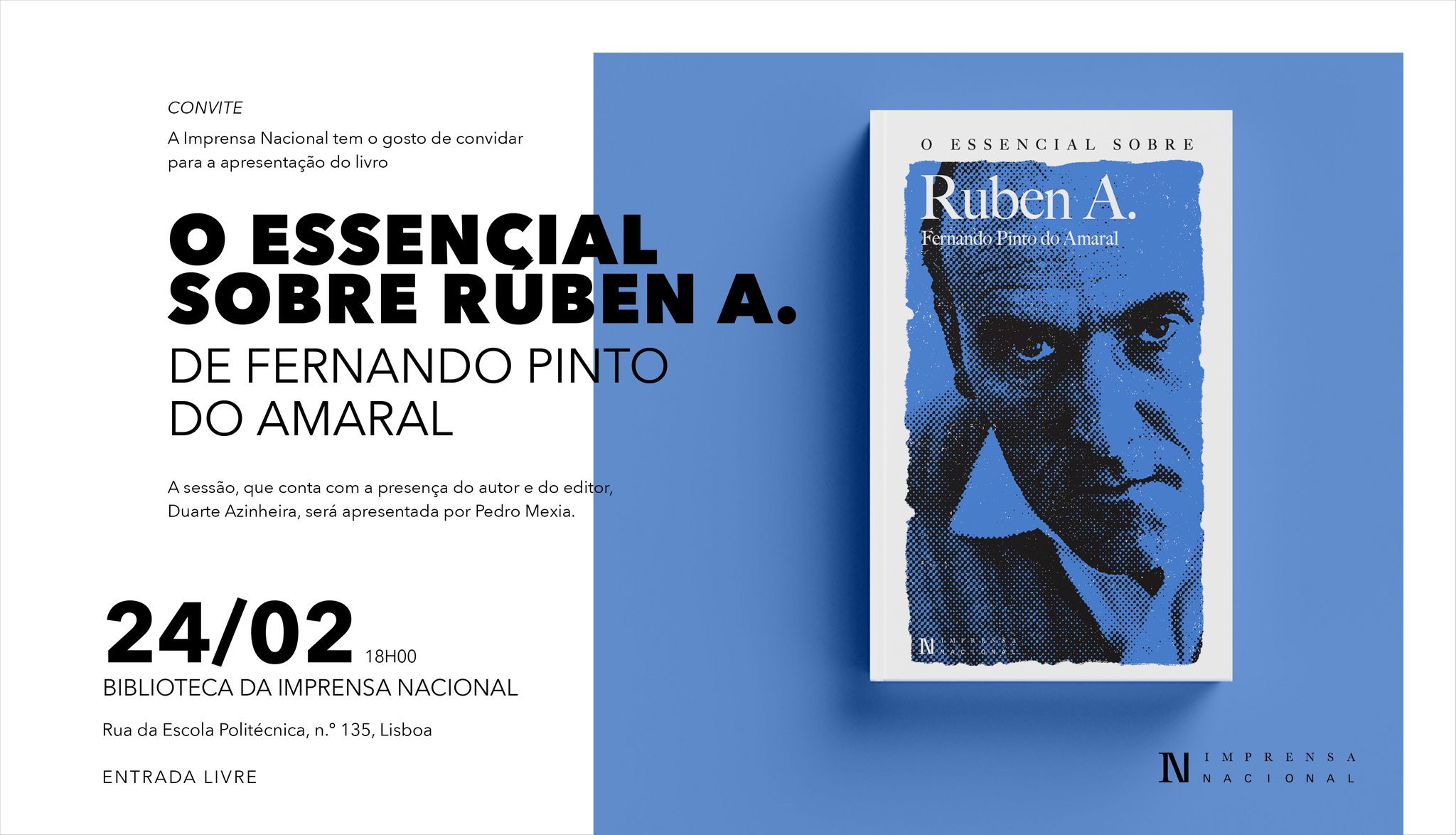 Apresentação | O Essencial sobre Ruben A., de Fernando Pinto do Amaral