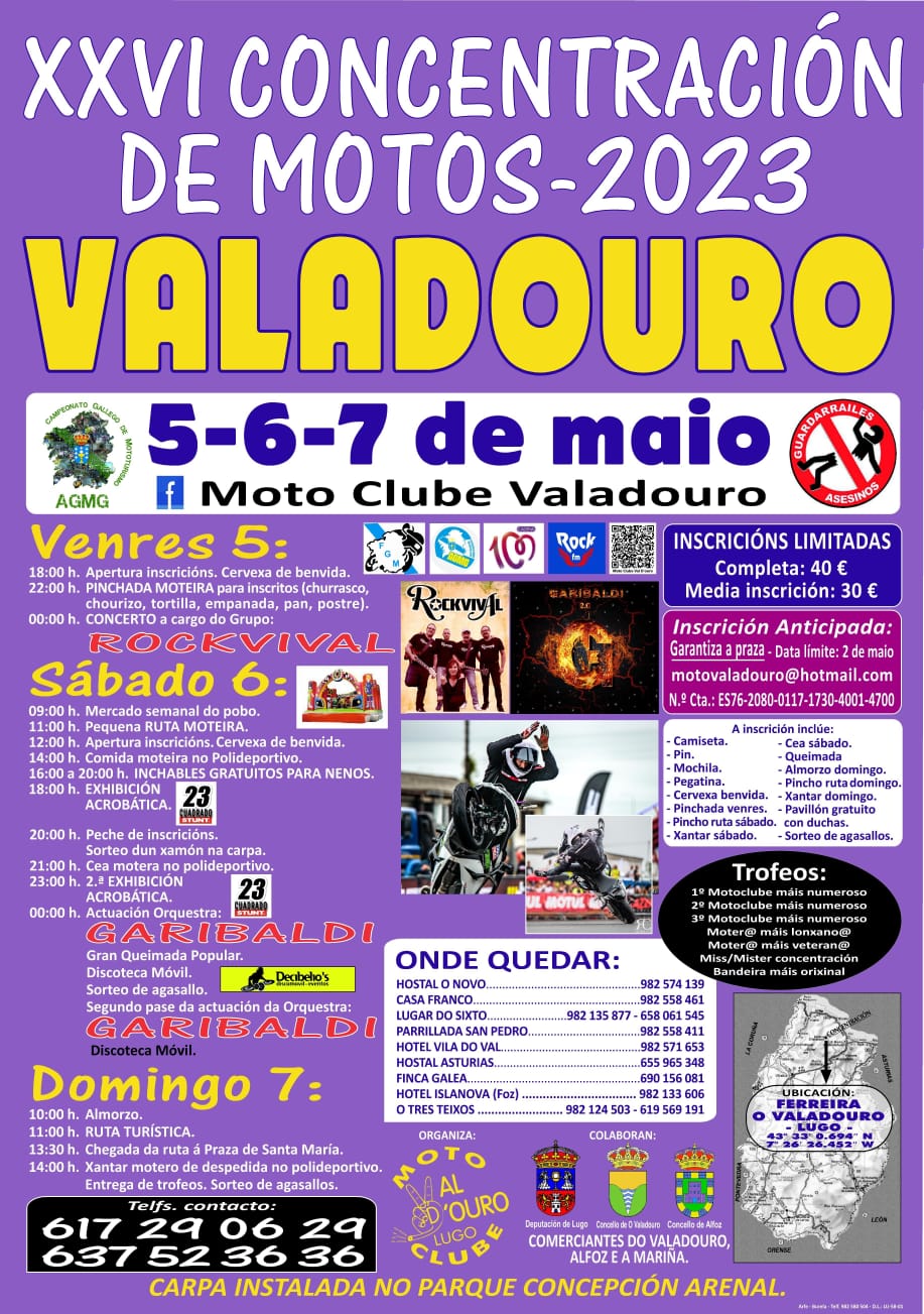 XXVI Concentración de Motos Valadouro. Organiza Motoclub Val D'Ouro