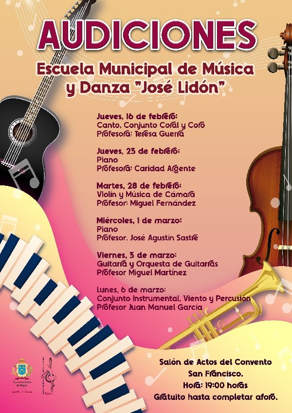 Audiciones Escuela Municipal de Música y Danza José Lidón
