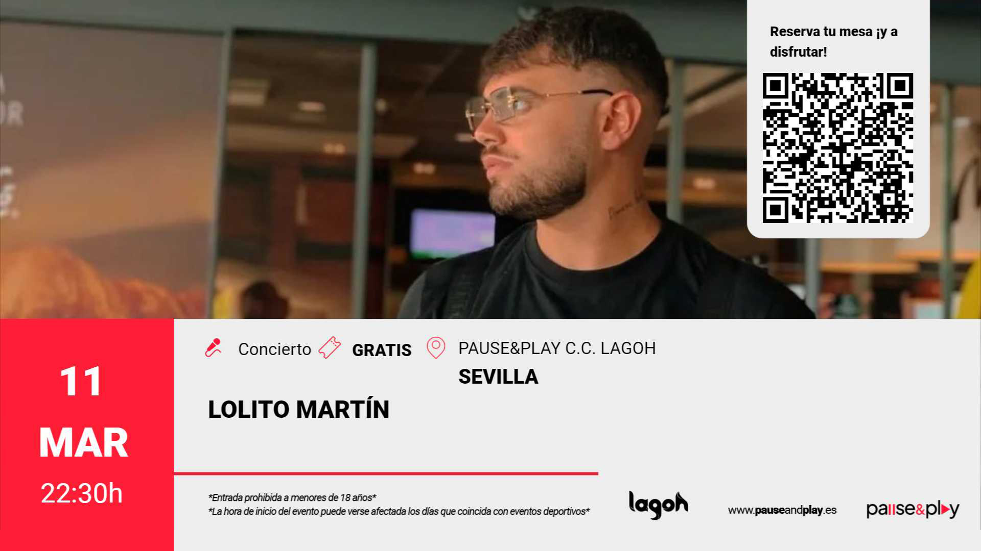 Concierto Lolito Martín Pause&Play C.C. Lagoh (Sevilla)