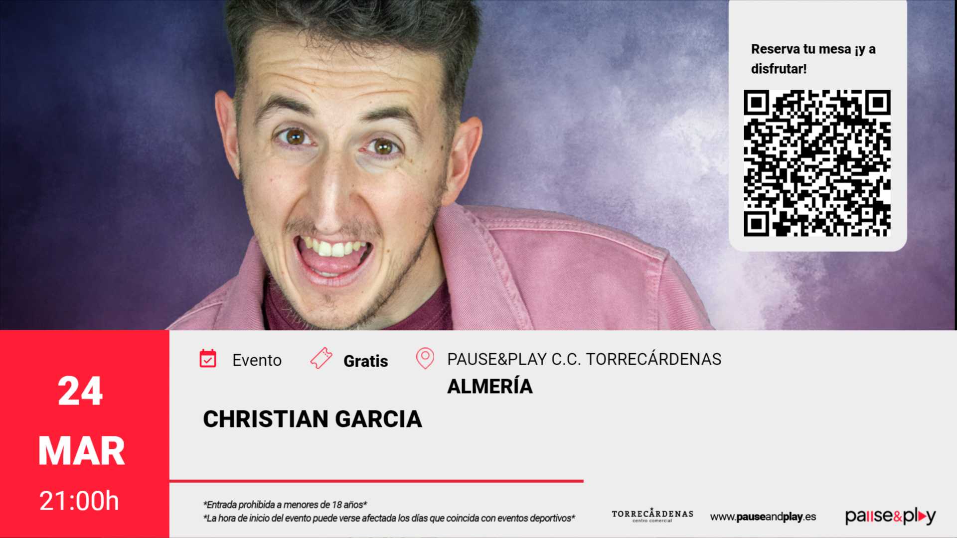 Monólogo Christian Garcia Pause&Play C.C. Torrecárdenas (Almeria)