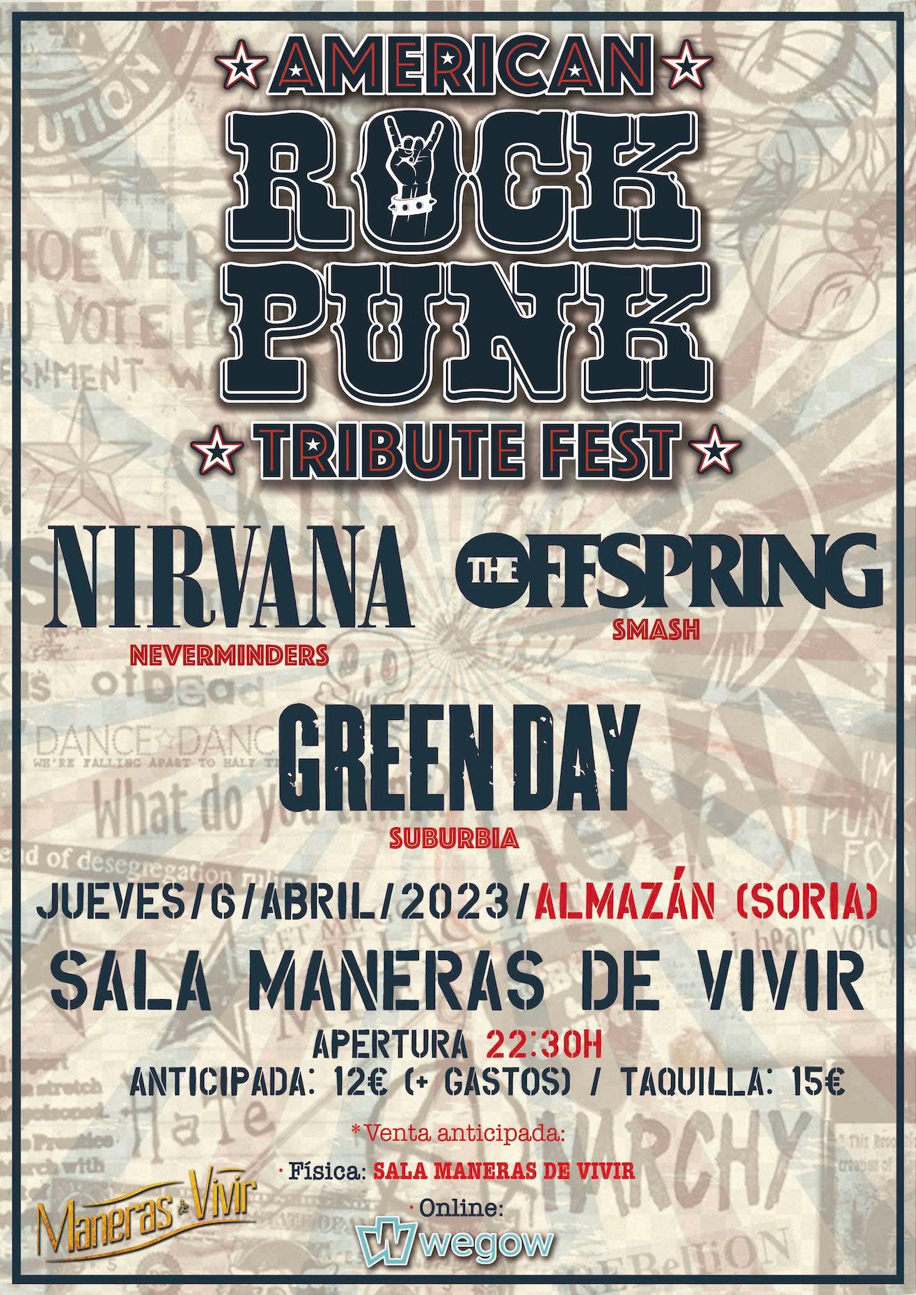 Festival de Tributos AMERICAN ROCK PUNK (Almazán-Soria)