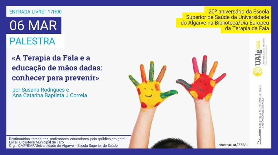 Palestra: A Terapia da Fala e Educação de mãos dadas - conhecer para prevenir'