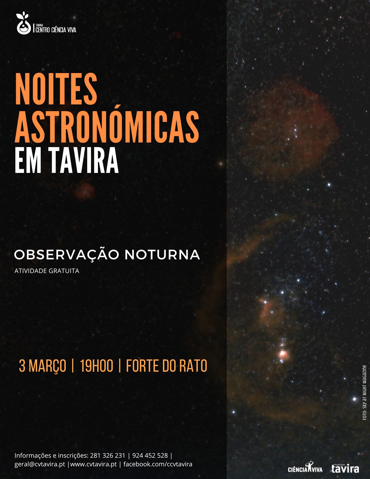 Noites astronómicas em Tavira - observação noturna