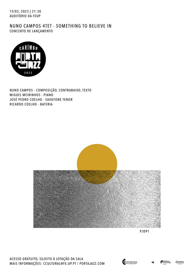 Lançamento Carimbo Porta-Jazz | Nuno Campos 4tet - 'Something to Believe In'