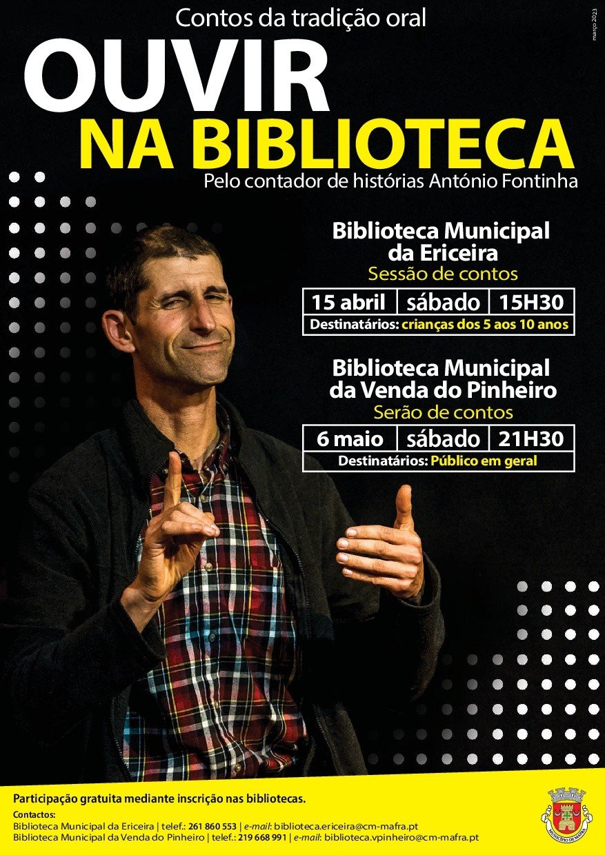 Sessão de Contos 'Ouvir na Biblioteca', por António Fontinha