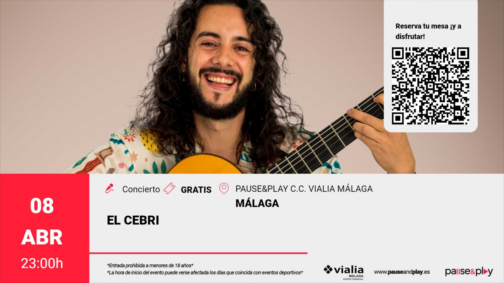 Concierto El Cebri - Pause&Play C.C. Vialia Málaga