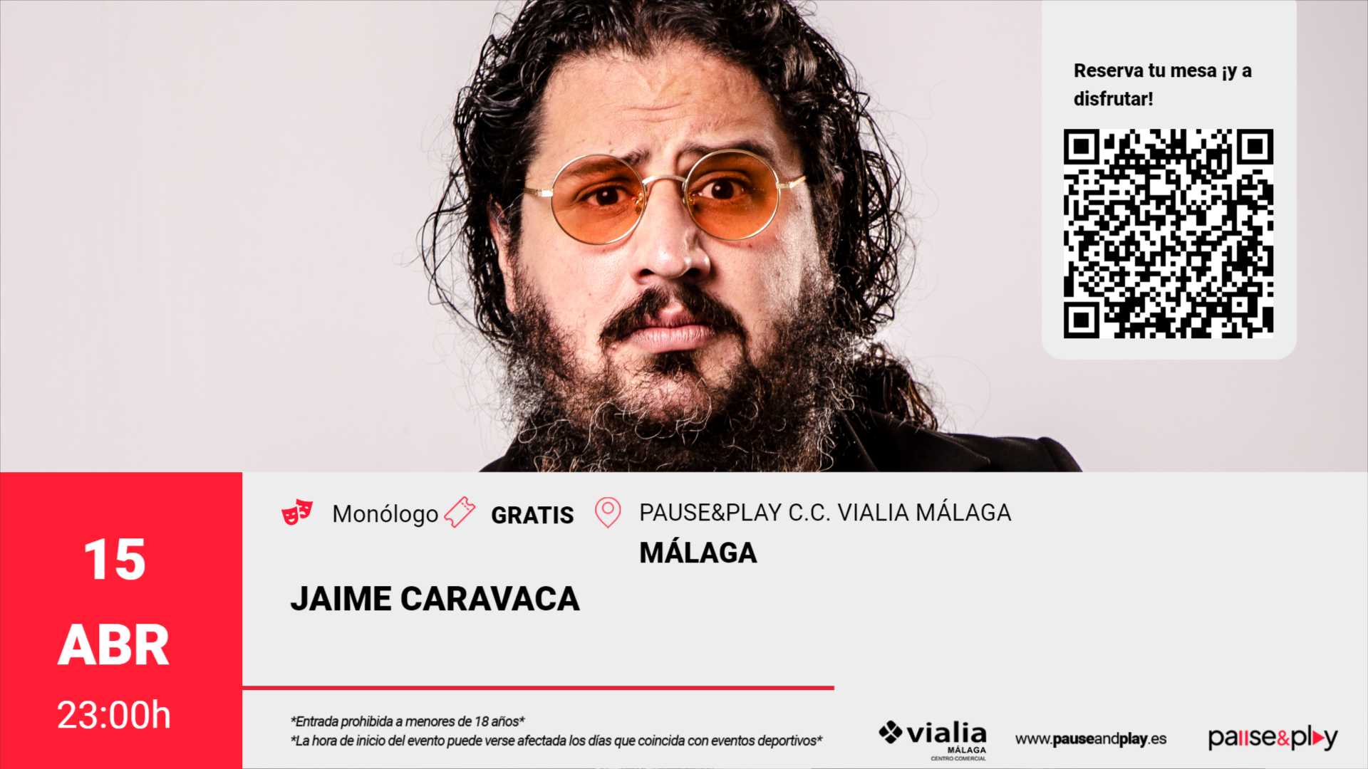 Monólogo Jaime Caravaca - Pause&Play C.C. Vialia Málaga