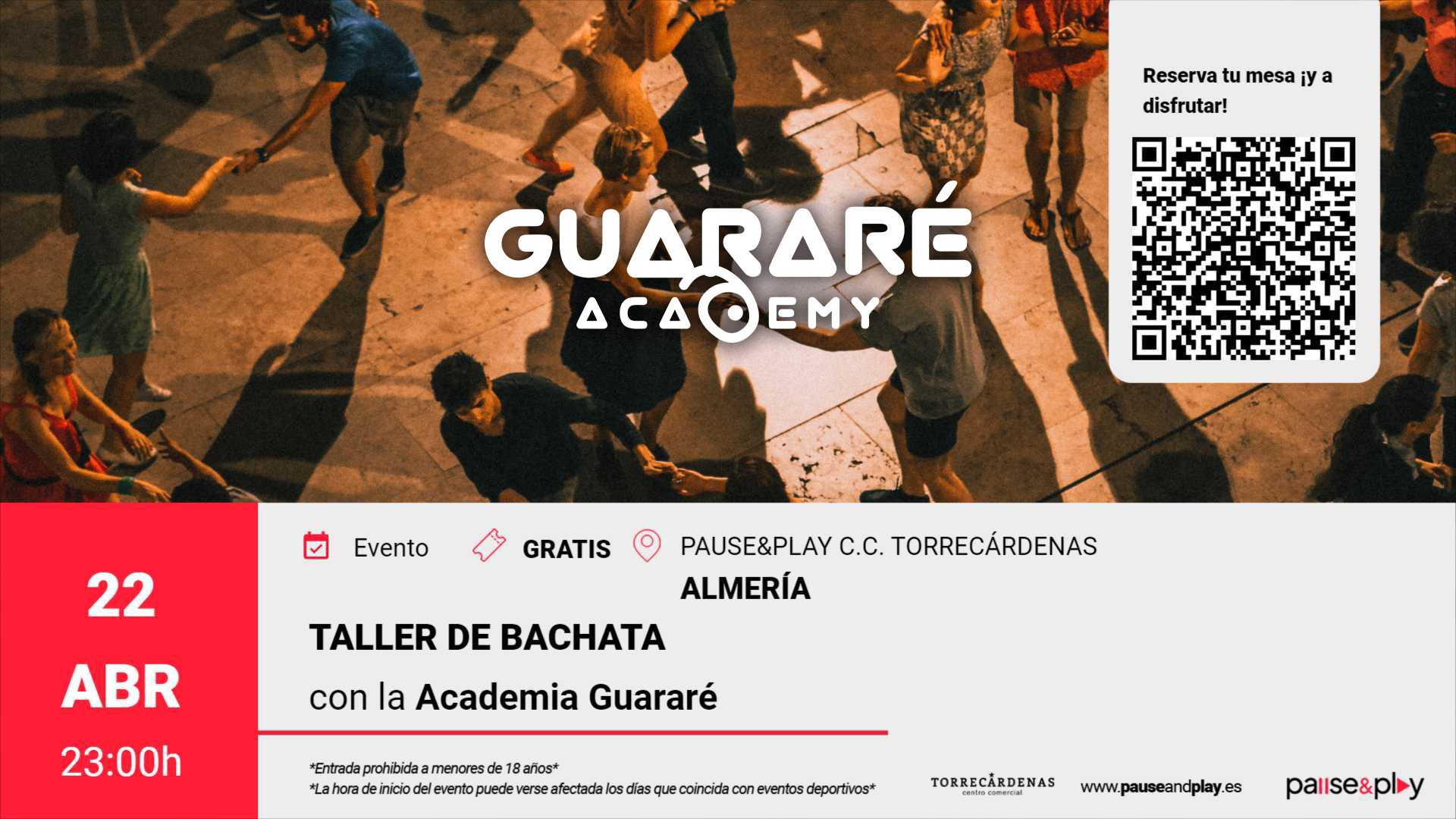Bailes Latinos con Academia Guararé - Pause&Play C.C. Torrecádenas