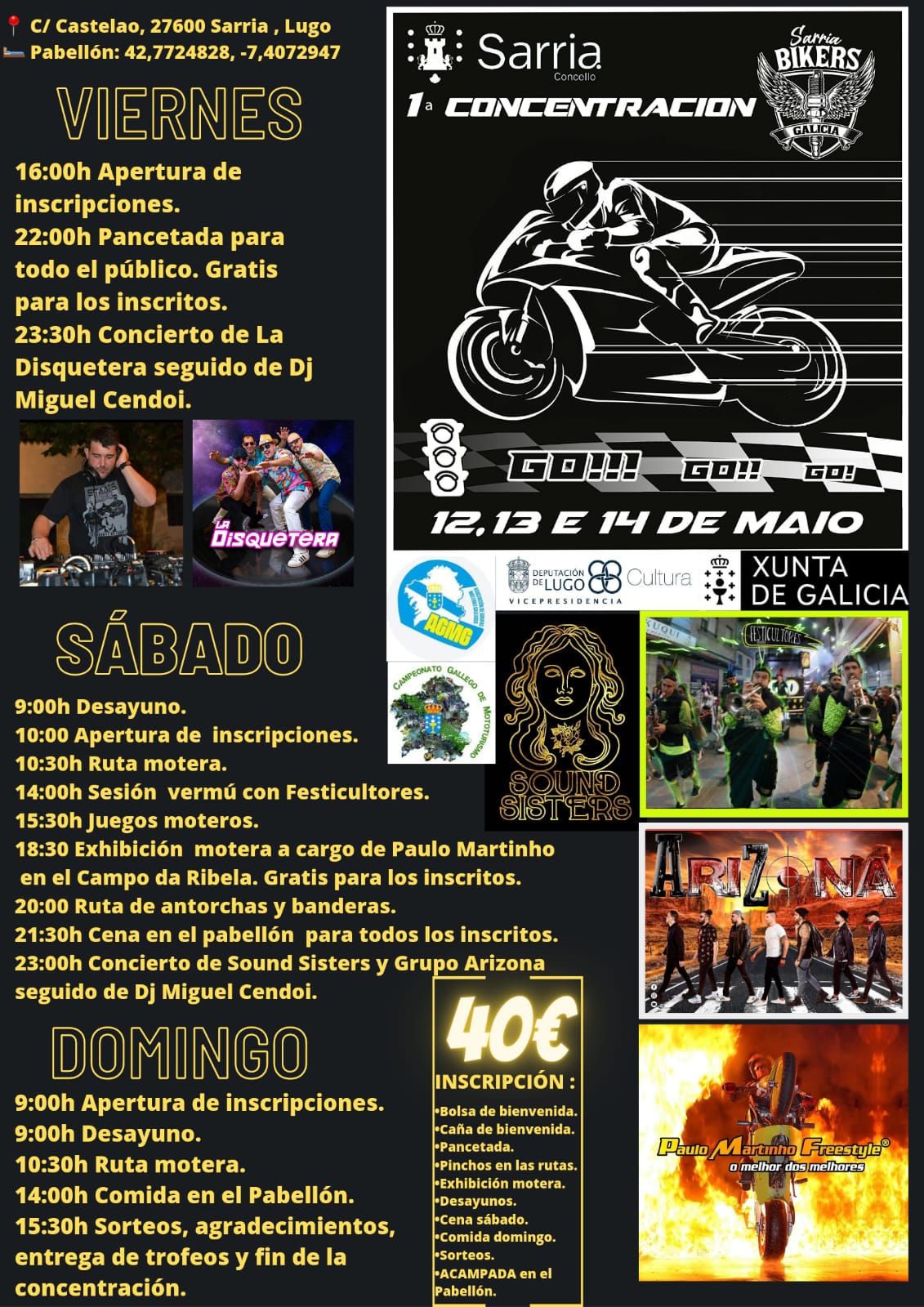 1ª CONCENTRACIÓN MOTERA SARRIA, Organiza Motoclub SARRIA BIKERS
