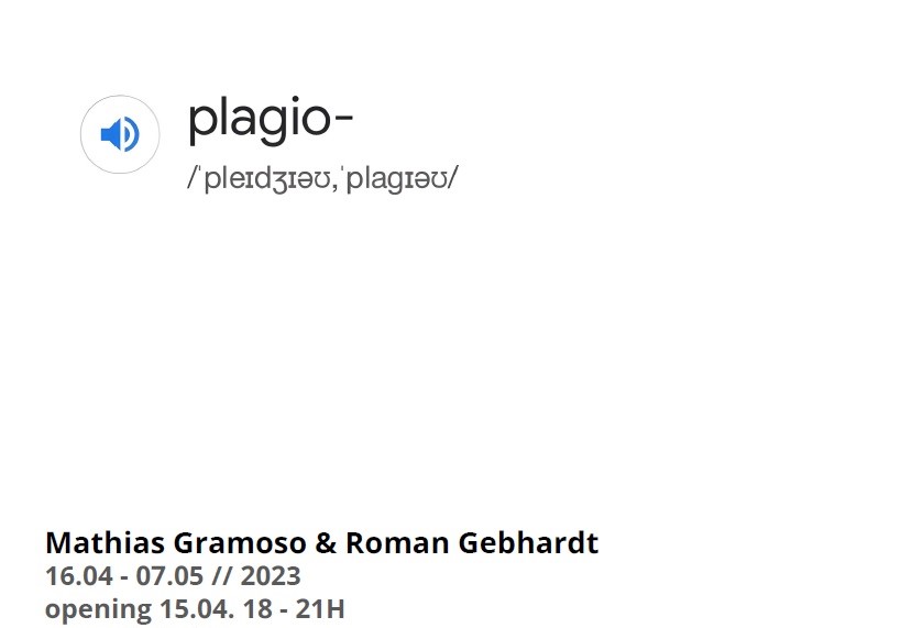 Inauguração da instalação “Plágio” de Mathias Gramoso & Roman Gebhardt