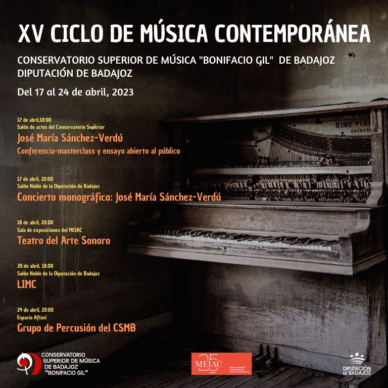 XV Ciclo de Música Contemporánea de Badajoz - Grupo de percusión del CSMB