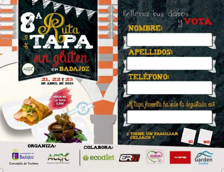 Ruta de la 8º edición de la tapa sin gluten