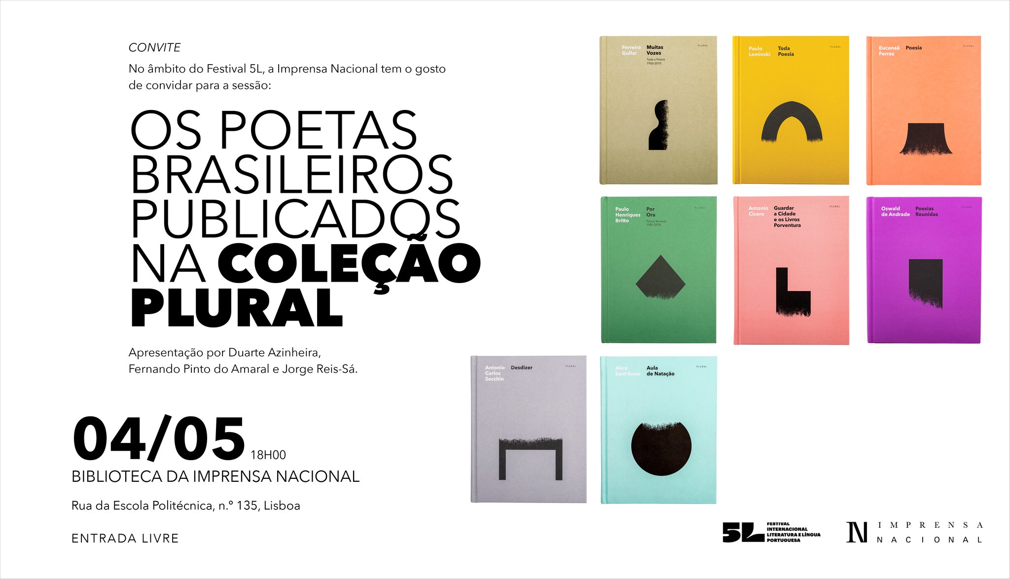 Festival 5 L | Os Poetas Brasileiros Publicados na Coleção Plural