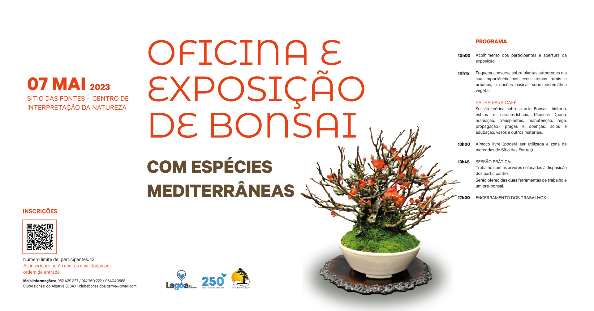 “Oficina e Exposição de Bonsai com espécies Mediterrânicas”