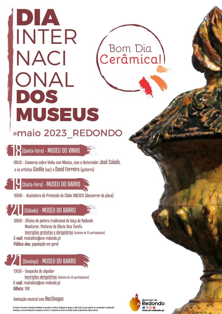 Dia Internacional dos Museus/ Bom dia Cerâmica! | De 18 a 21 de maio | Museu Regional do Vinho e Museu do Barro