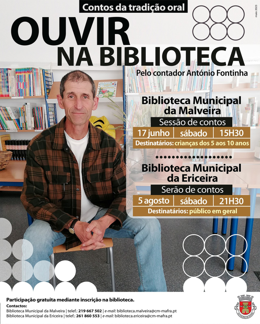 Sessão de Contos 'Ouvir na Biblioteca', por António Fontinha