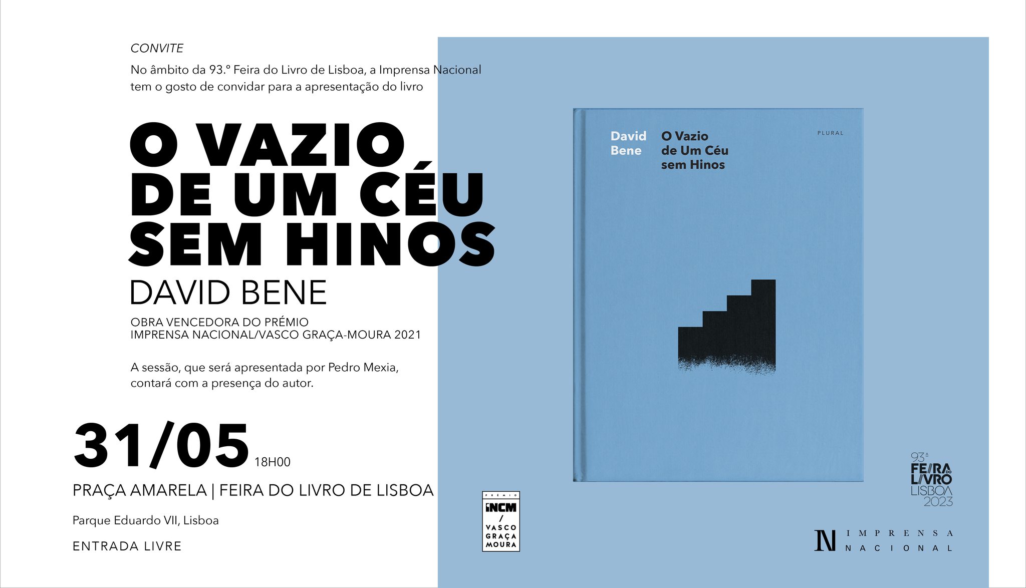 93.ª Feira do Livro de Lisboa | O Vazio de Um Céu Sem Hinos, de David Bene
