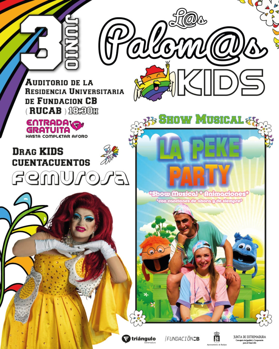 L@s Palom@s Kids: Drag Kids Cuentacuentos FEMUROSA y Show Musical LA PEKE PARTY