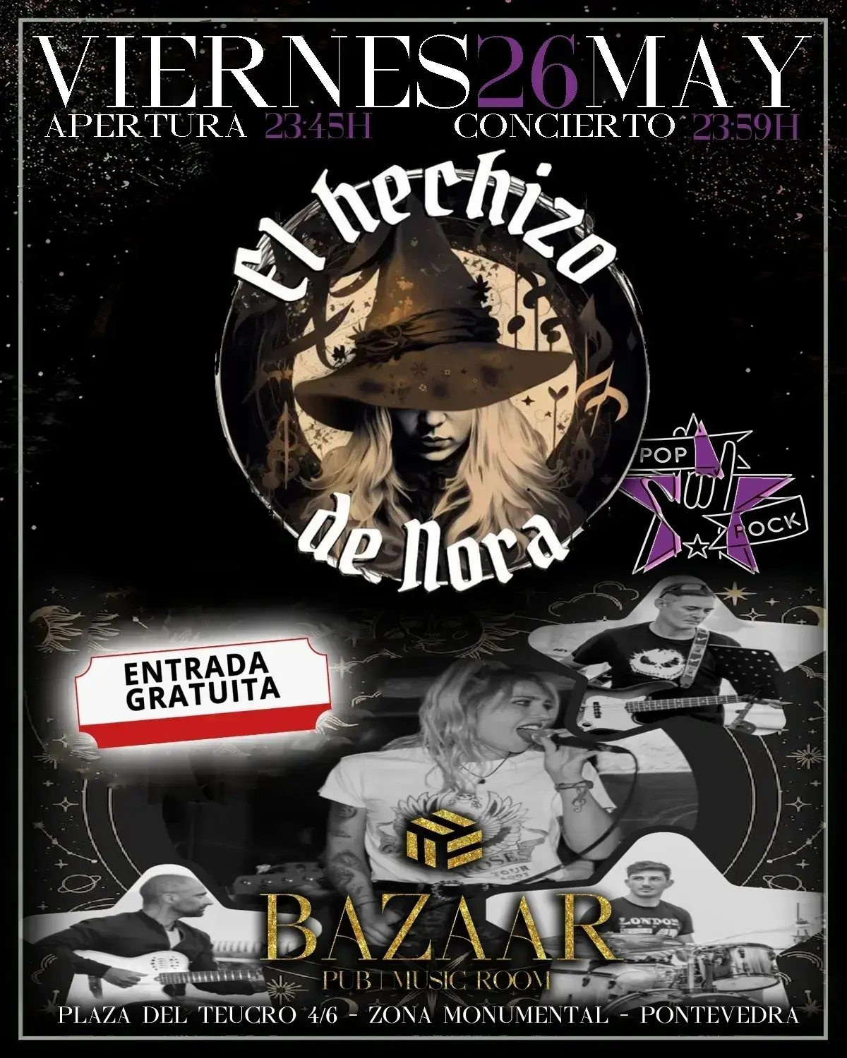 Concierto de El Hechizo de Nora ( versiones pop/rock) 